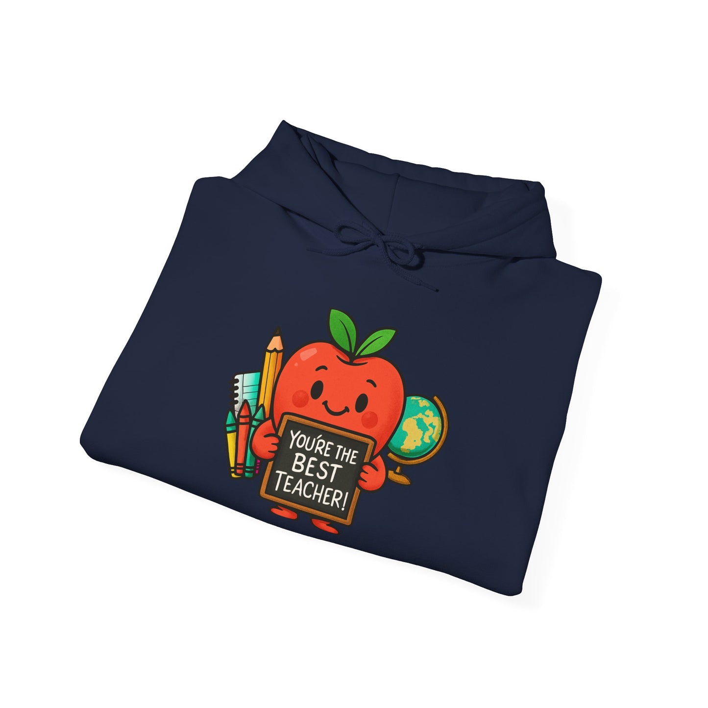 Teacher Appreciation Hoodie — Cute Apple "You're the Best Teacher" Design