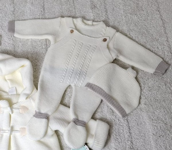 Conjunto de 3 Peças em Malha para Bebé