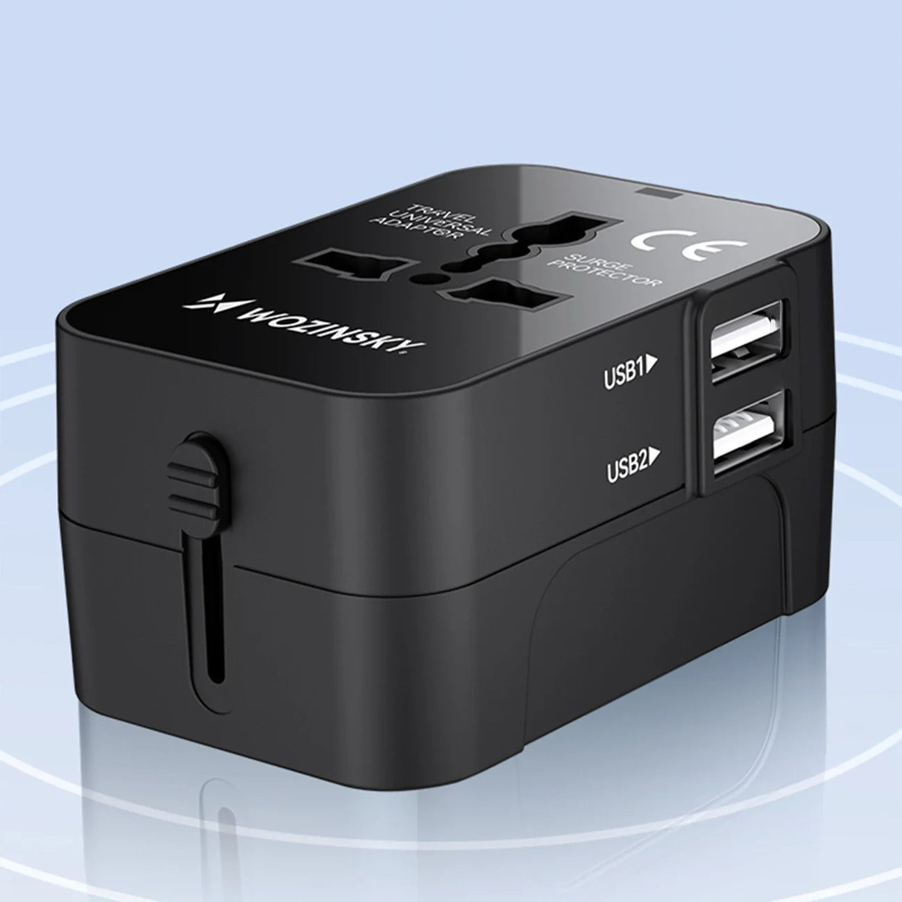 Adaptador de Viagem Universal Wozinsky WUTWC 24W EU/US/AUS/UK 2x USB-A