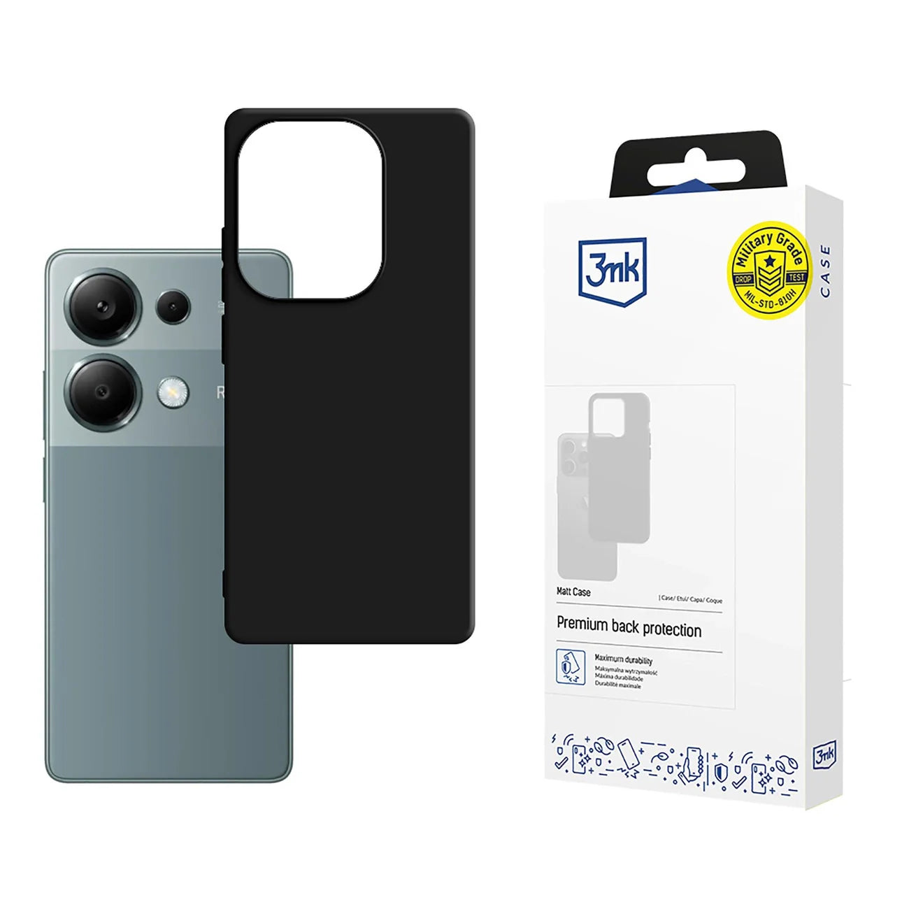 Capa 3mk para Smartphone Xiaomi Redmi Note 13 Pro Preta