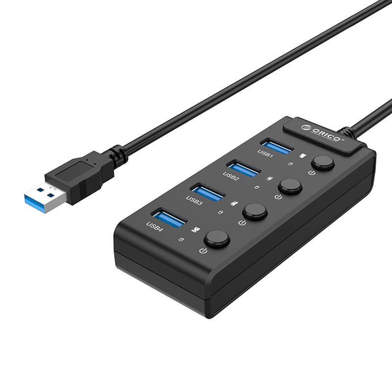 Hub USB 3.0 ORICO / 4x USB / Preto