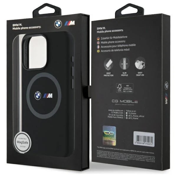 Capa MagSafe BMW Kit M para iPhone 16 Pro Max Preta