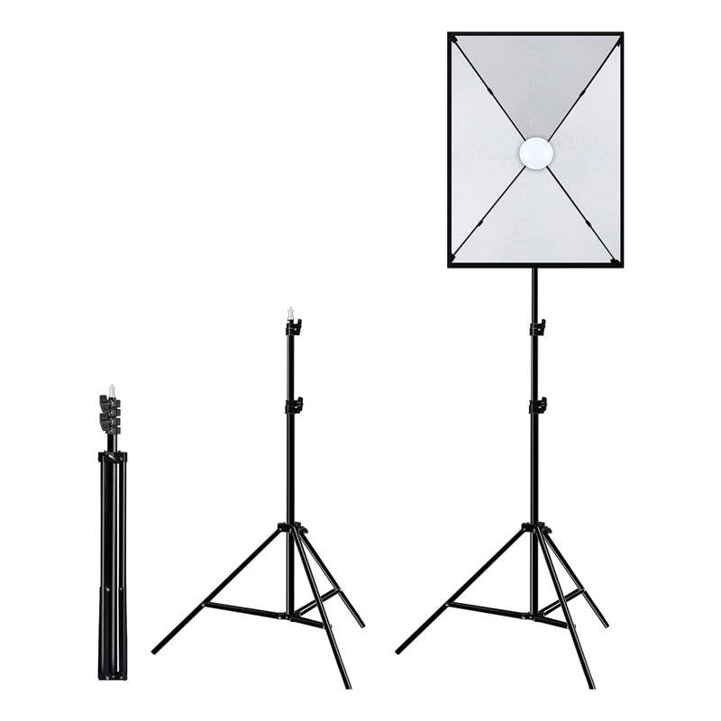 Softbox PULUZ 50x70cm / Tripod e Lâmpada LED / Preto