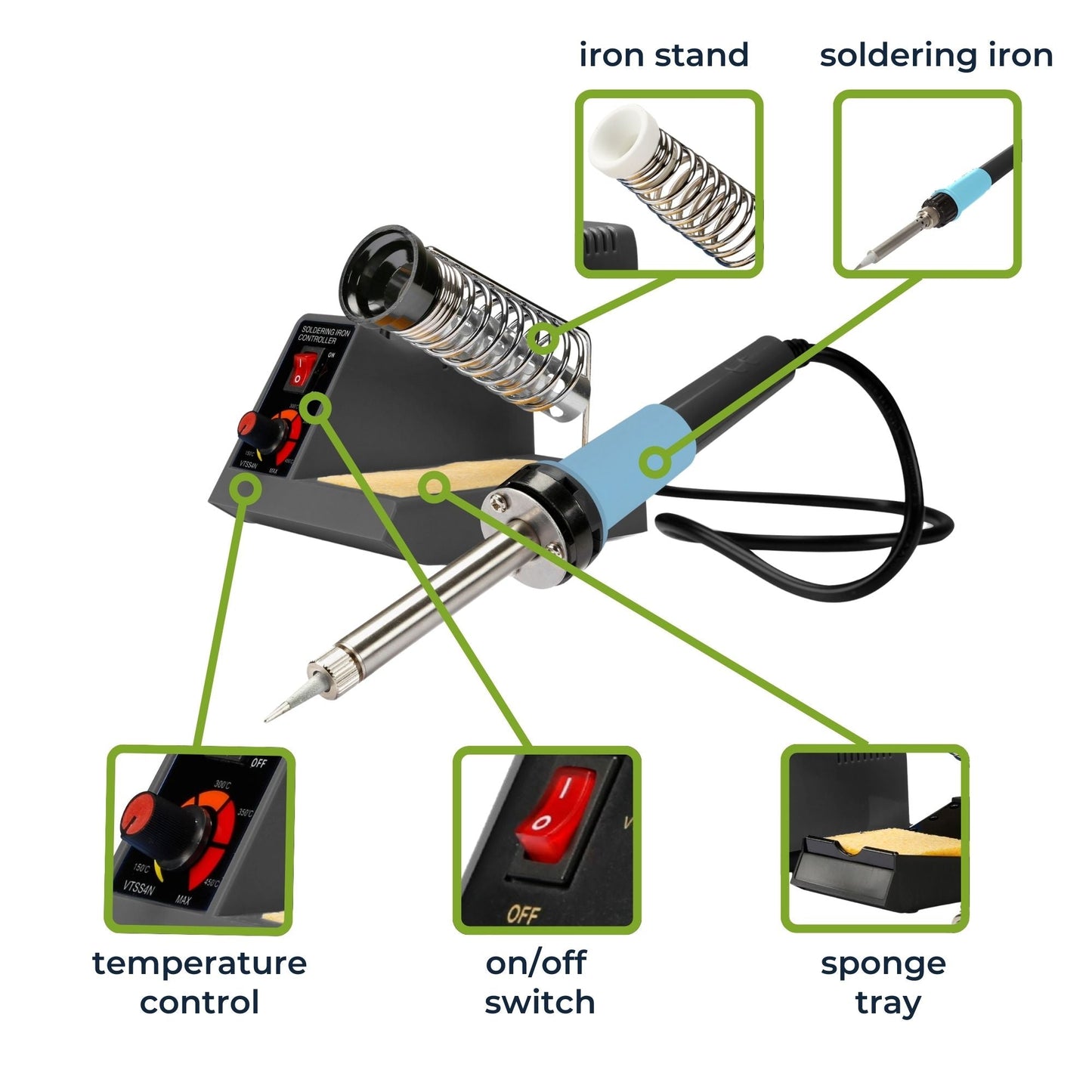 Estação de Soldadura Ajustável 40-48 W 150-450°C VTSS4N