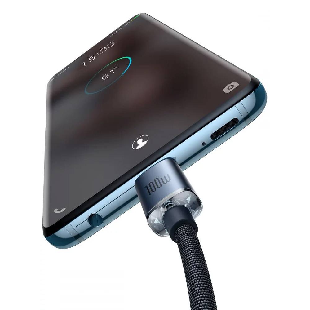 Cabo USB-C Baseus Crystal Shine PD 100W 1.2m