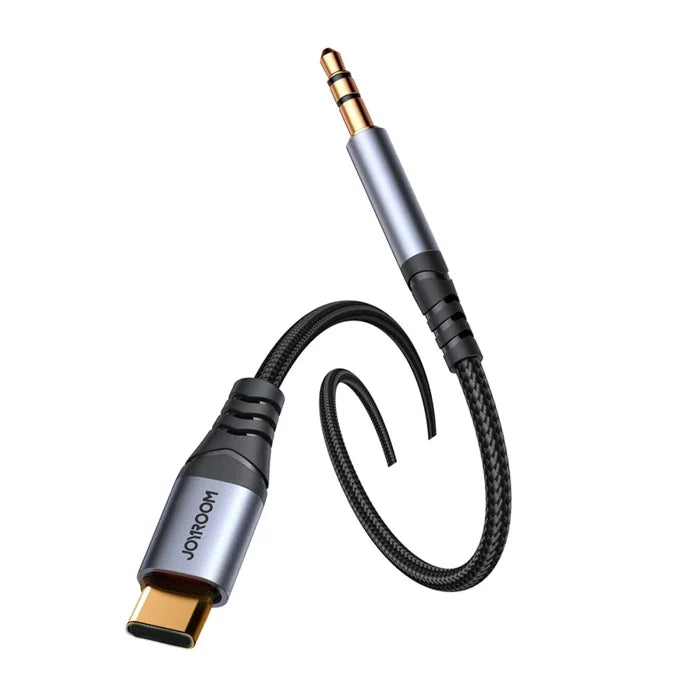 Cabo de áudio Stereo USB-C para AUX 3.5MM mini jack 1,2m Joyroom SY-A07