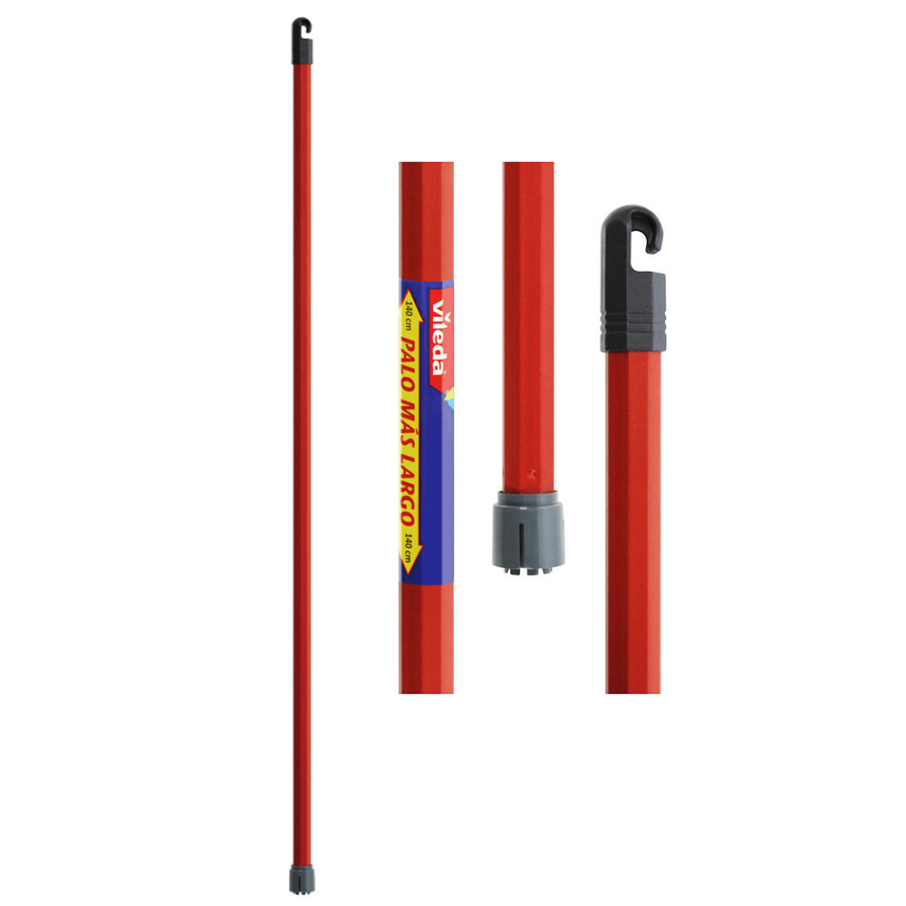 Cabo para Esfregona Vileda Vermelho com encaixe monoclique 140cm 112139