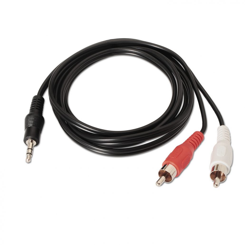 Cabo Stereo Jack 3.5 Macho para 2x RCA Macho 3m AISENS A128-0148