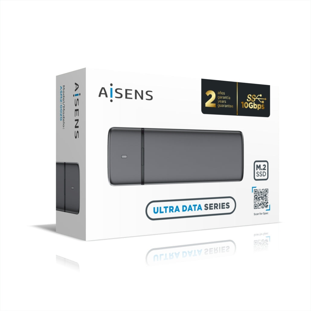 Caixa Externa para Disco SSD M.2 SATA NVMe Aisens ASM2-002G USB 3.1
