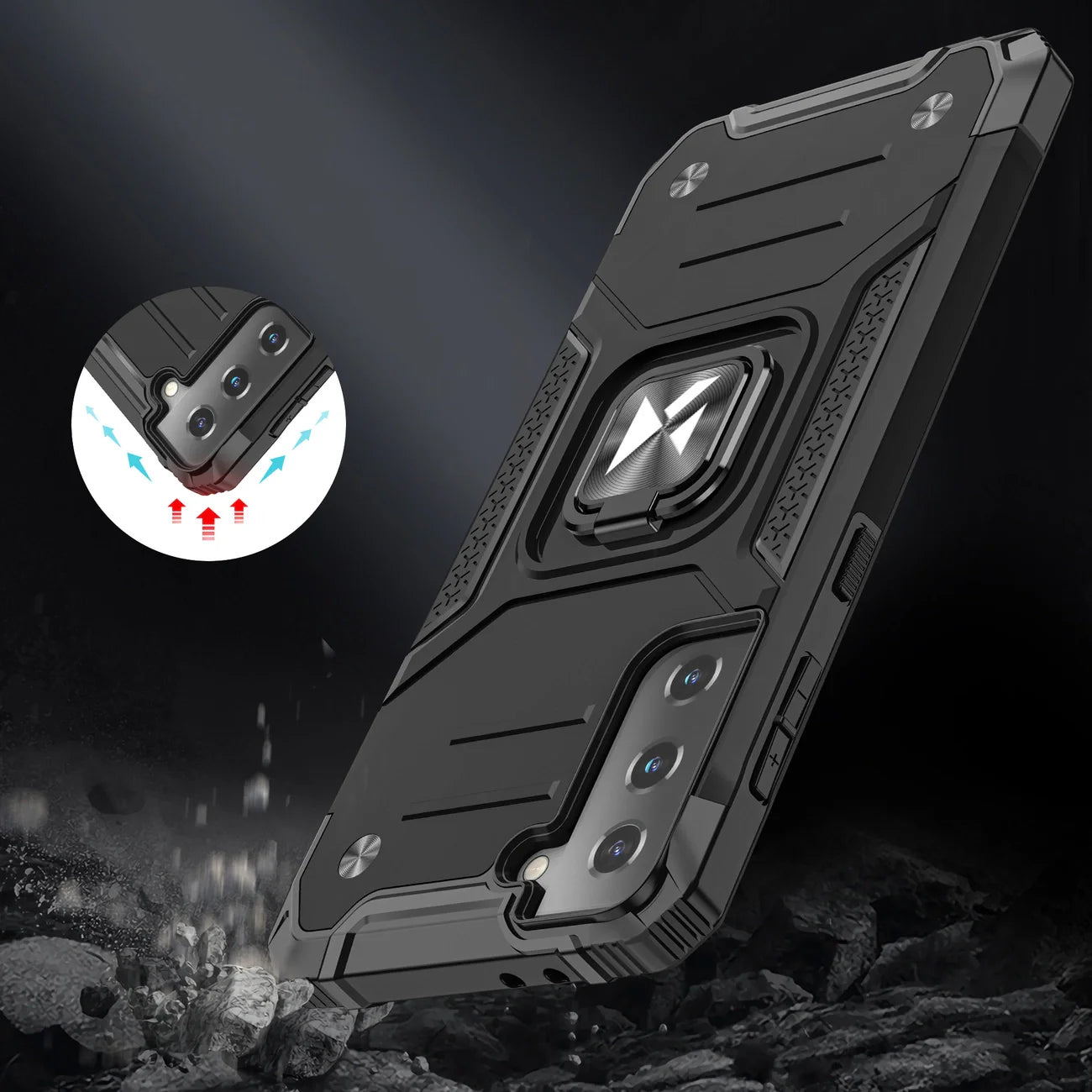 Capa Híbrida Tough WOZINSKY Ring Armor para Samsung Galaxy S22/S22 Plus