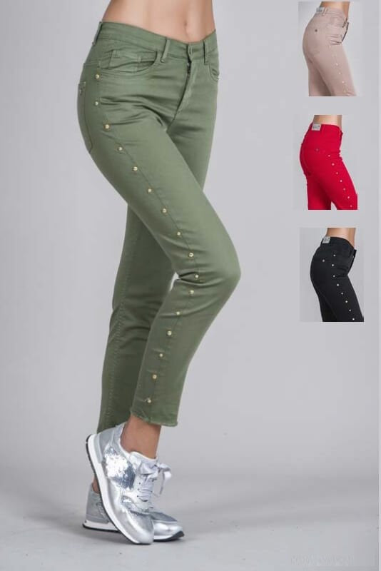 CALÇAS COM TACHAS RUGA J1096