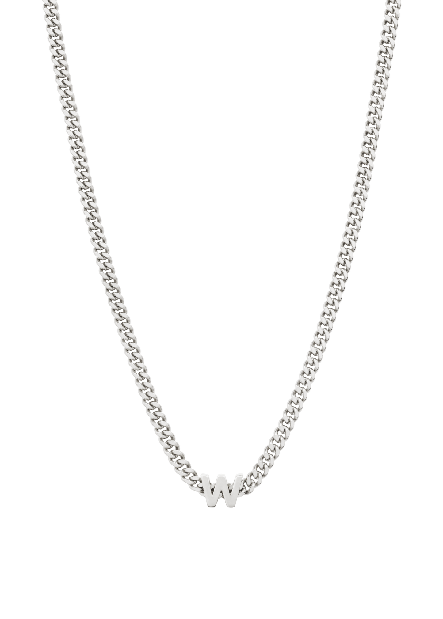 alphabet necklace with pendant W