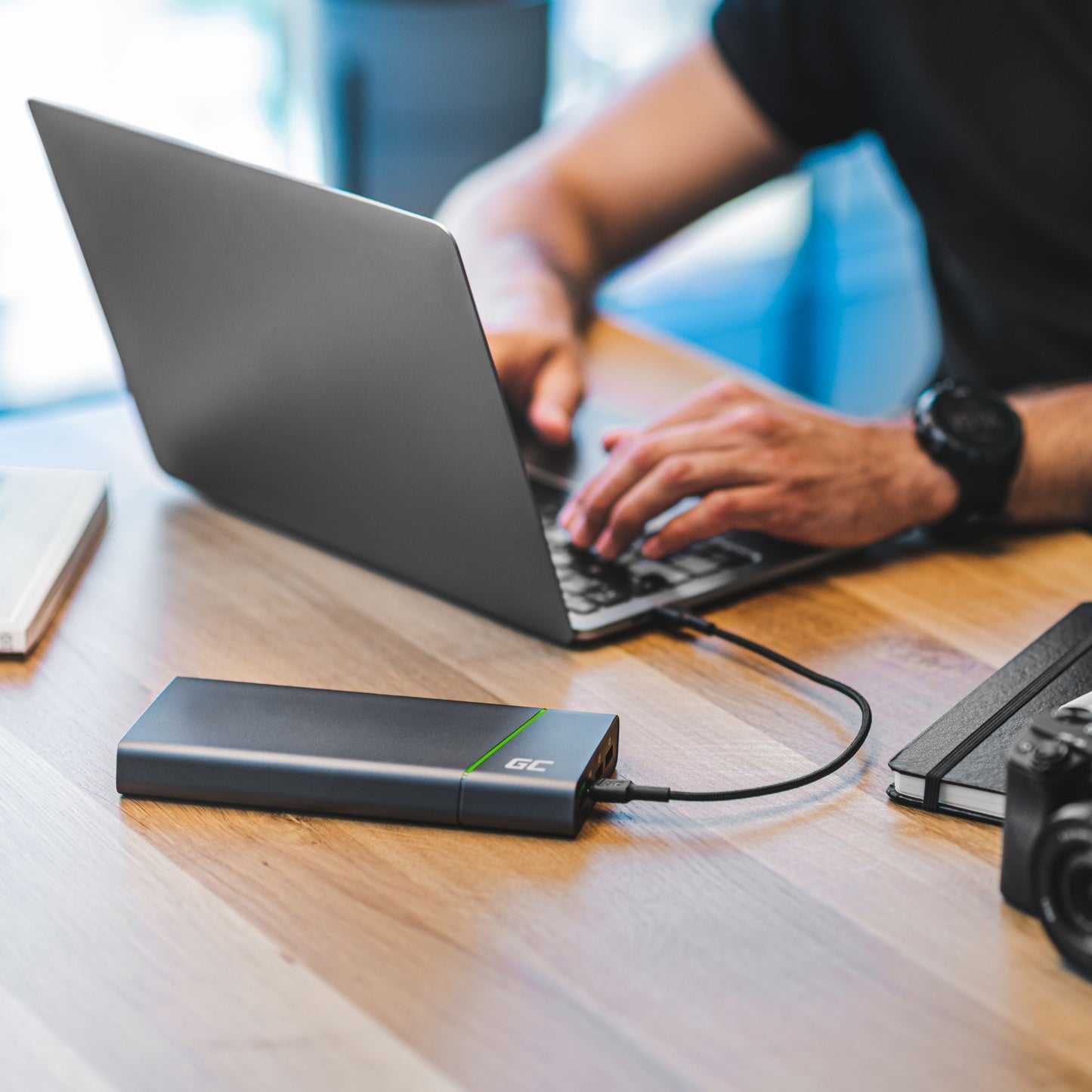 Cabo USB-C para USB-C Green Cell 30cm Power Delivery 60W Ultra Charge QC 3.0