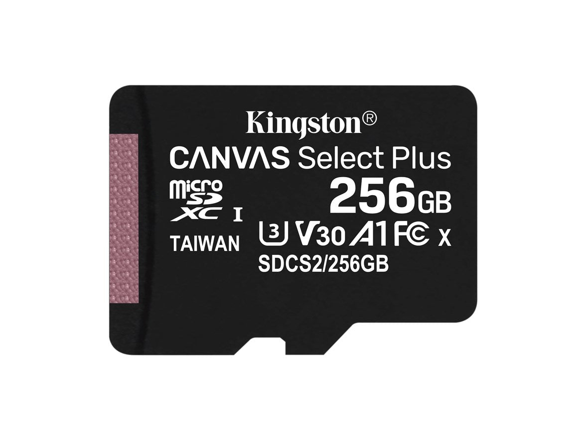 Cartão de memória Kingston CANVAS Select Plus 256GB microSD XC/ 100MBs