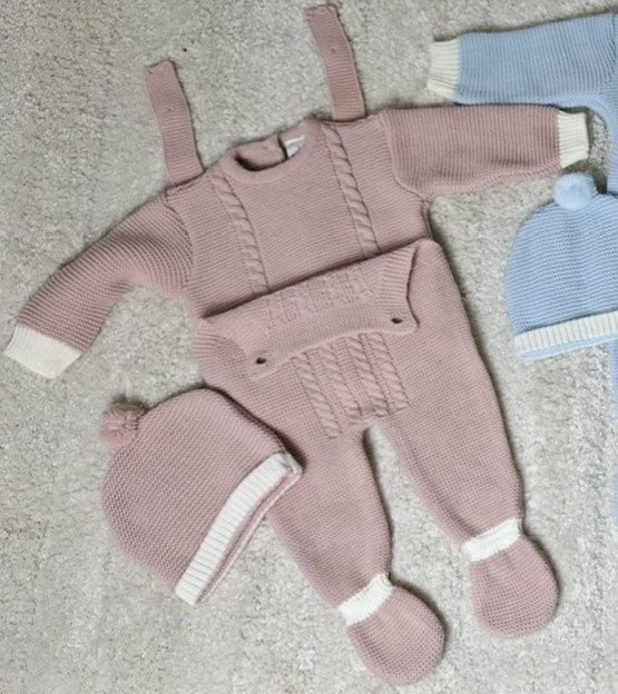 Conjunto de 3 Peças em Malha para Bebé