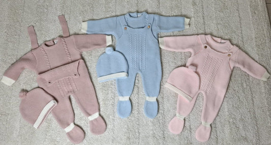 Conjunto de 3 Peças em Malha para Bebé