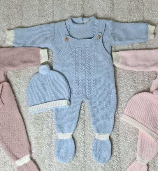 Conjunto de 3 Peças em Malha para Bebé