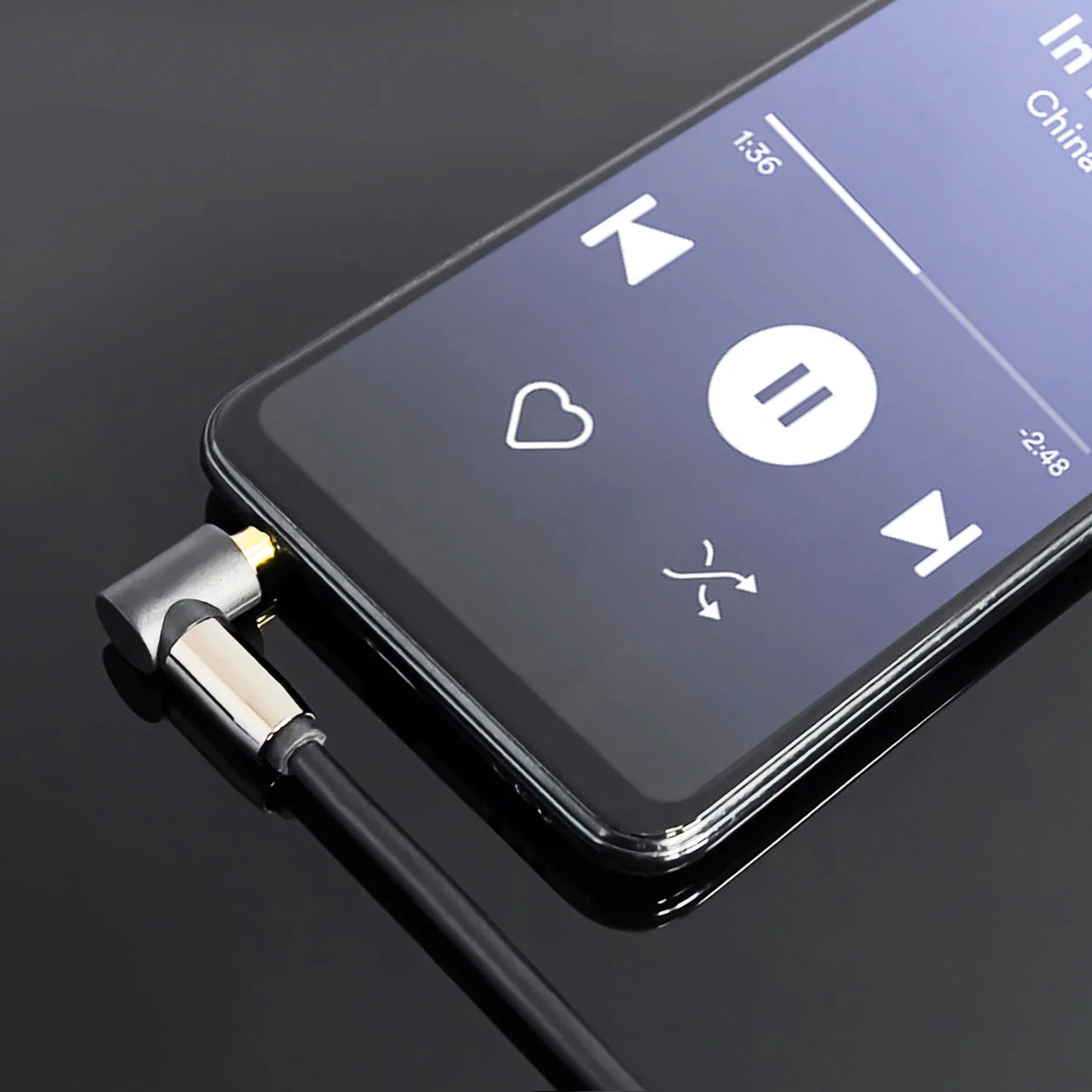 Cabo de Audio AUX inclinado 1.5m Mini Jack Macho para Macho Wozinsky WACSAB-1M