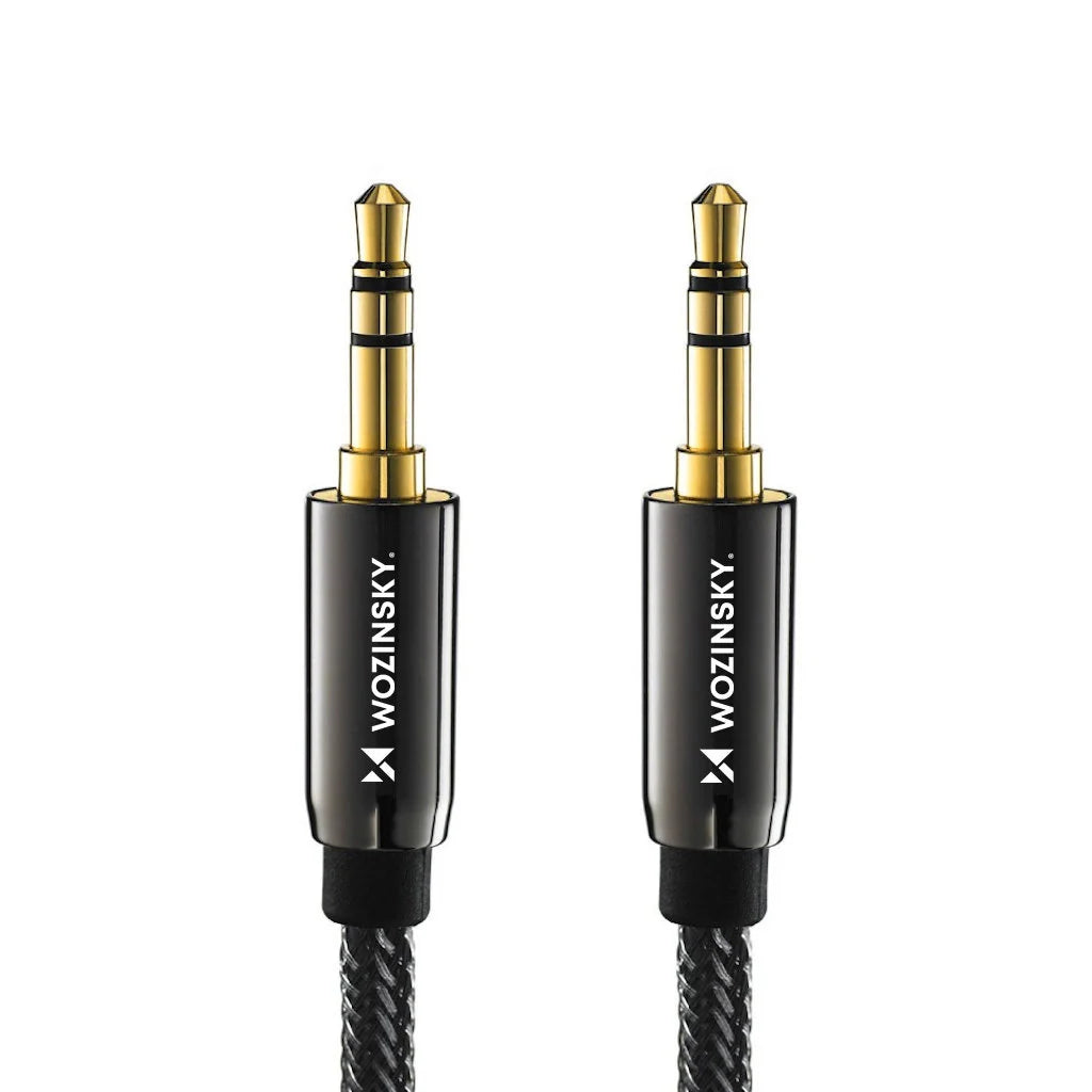 Cabo de Audio Mini Jack 3.5mm Macho para Macho Wozinsky WACMJB-2M 2m