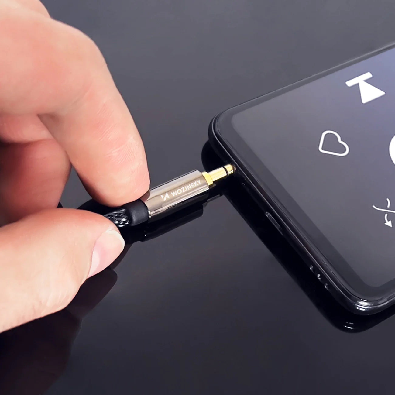 Cabo de Audio Mini Jack 3.5mm Macho para Macho Wozinsky WACMJB-2M 2m