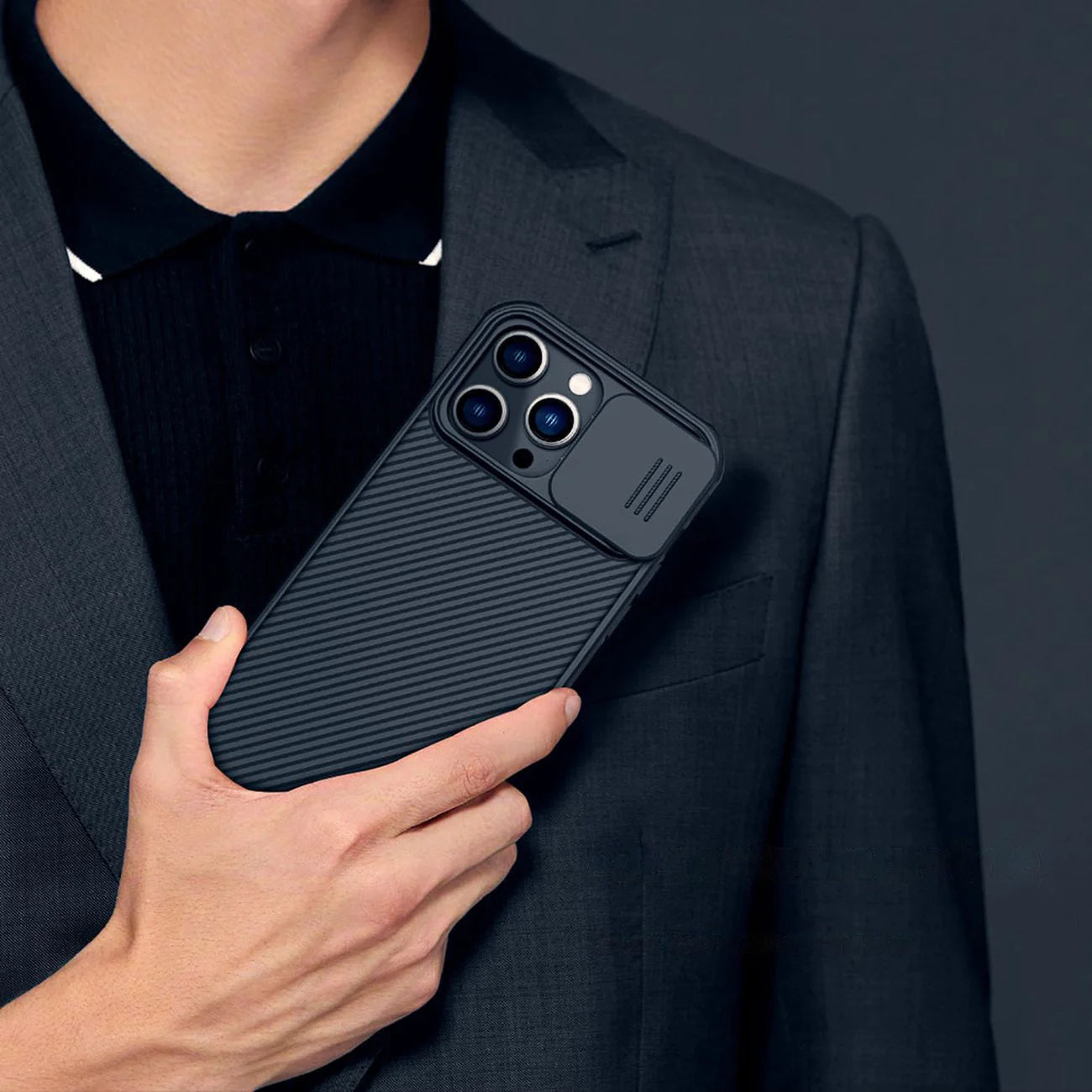 Capa NILLKIN CamShield Pro para iPhone 14 Pro Max 6.7 Azul