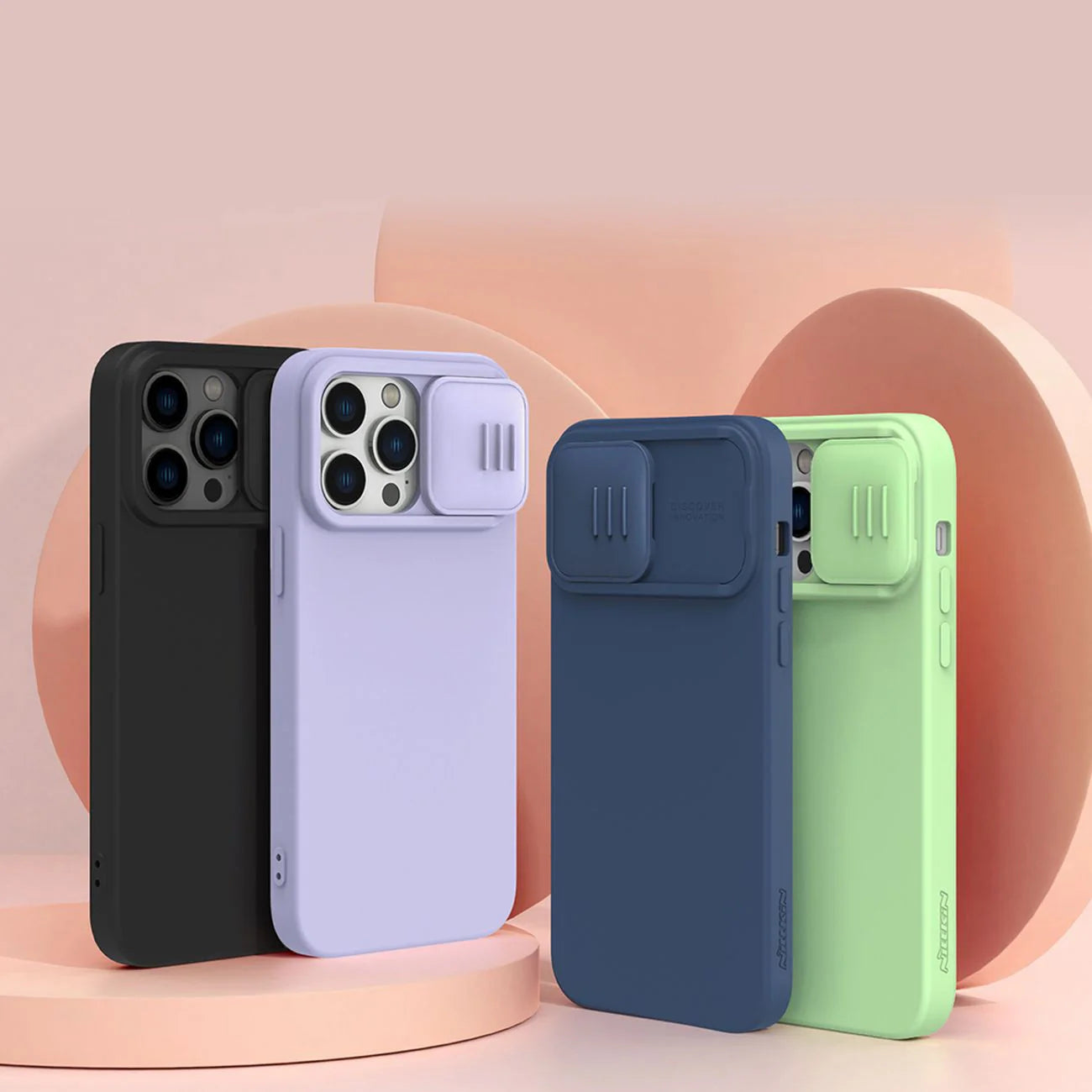 Capa de Silicone Nillkin CamShield para iPhone 14 Pro Max com Protecção para Câmera Verde