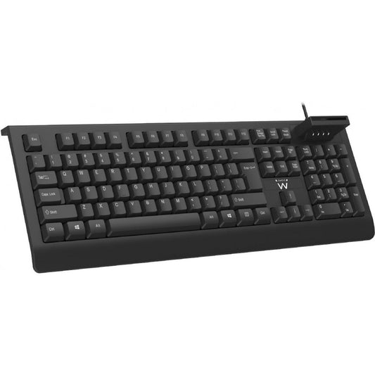 Teclado EWENT com Leitor de Cartão Cidadão USB / Preto / EW3287