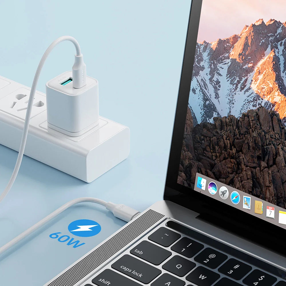 Joyroom Cabo USB-C para USB-C 480Mb / S 60W / 1M / Branco