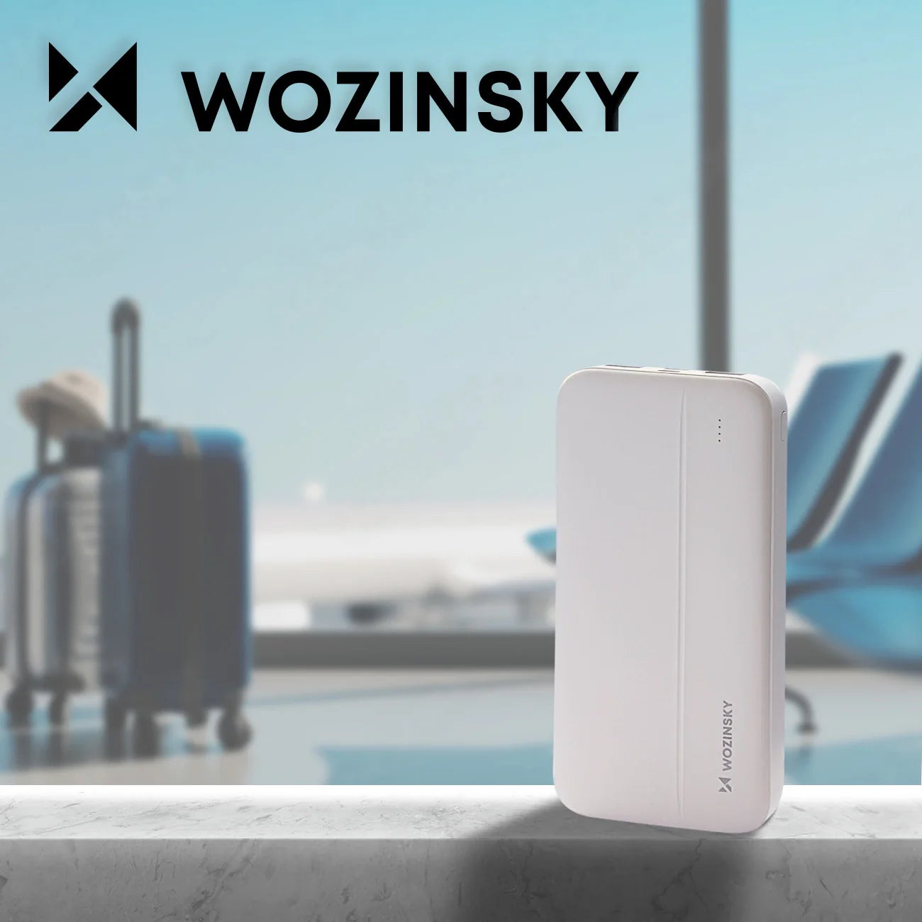 Wozinsky Powerbank Li-Po 10000mAh 2 x USB Branco (WPBWE1)