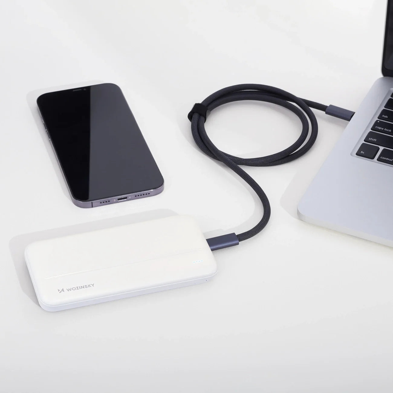 Wozinsky Powerbank Li-Po 10000mAh 2 x USB Branco (WPBWE1)