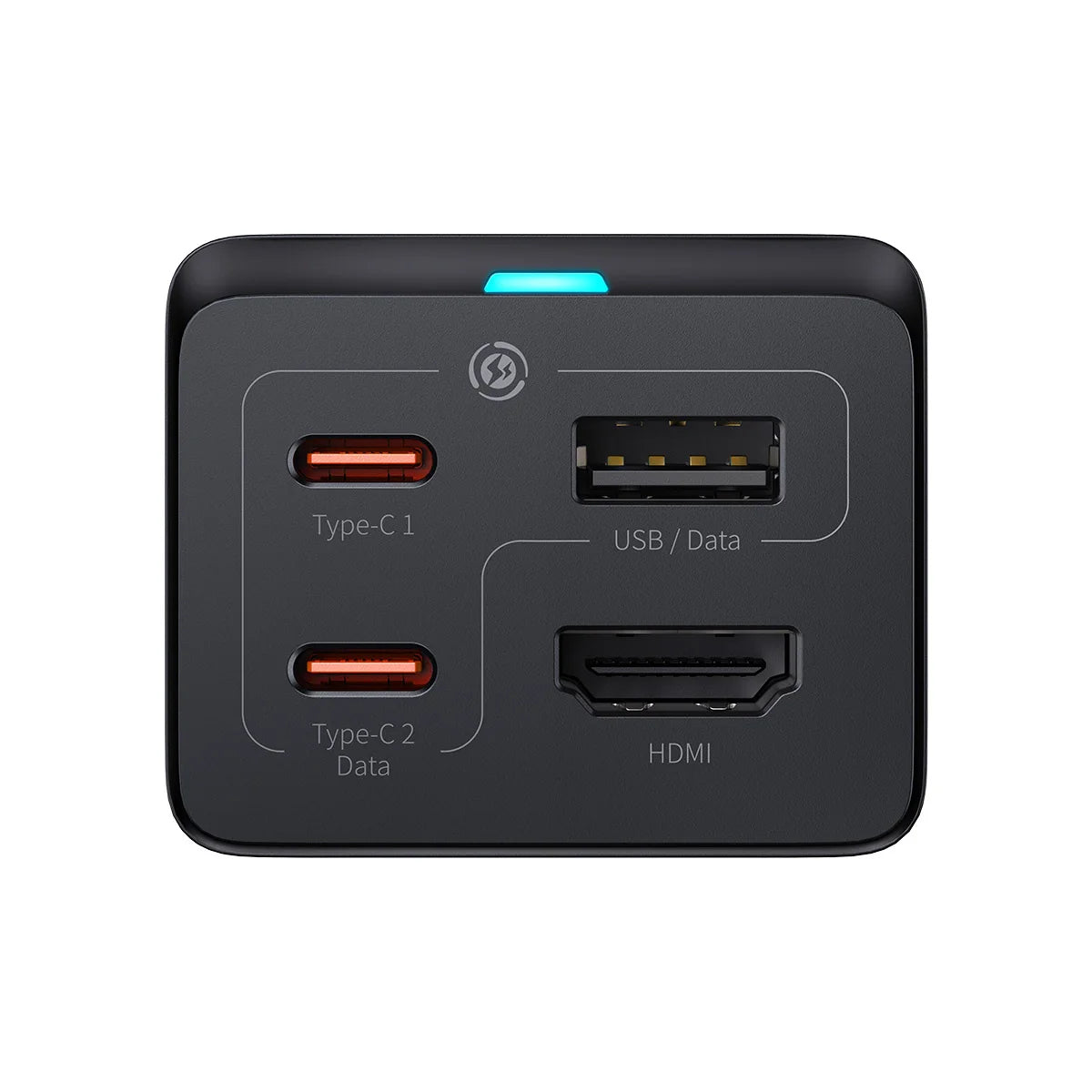 Carregador Baseus GaN5 Pro Fast Charger 67W Dual USB-C/USB-A Preto + HDMI