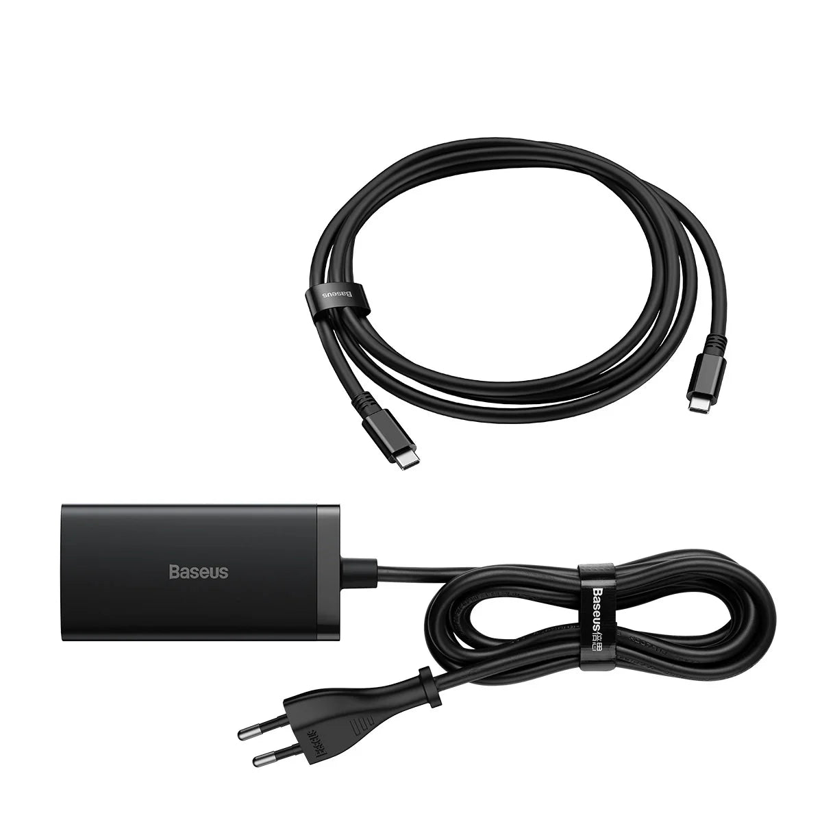 Carregador Baseus GaN5 Pro Fast Charger 67W Dual USB-C/USB-A Preto + HDMI