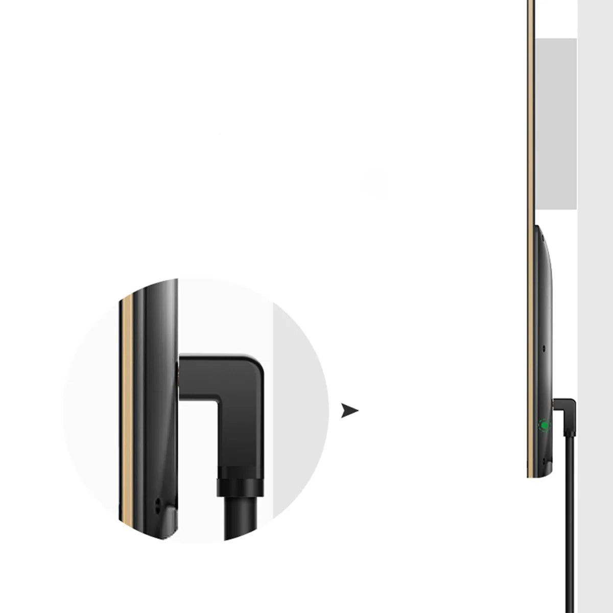 Cabo HDMI Ugreen 4K Angulado 90° 1m Preto