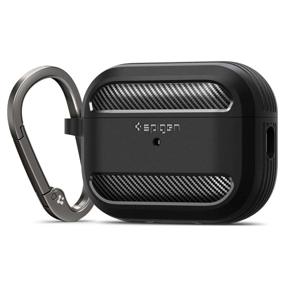 Capa Rugged Armor Spigen para Apple AirPods Pro 1 / 2 Preto Matte