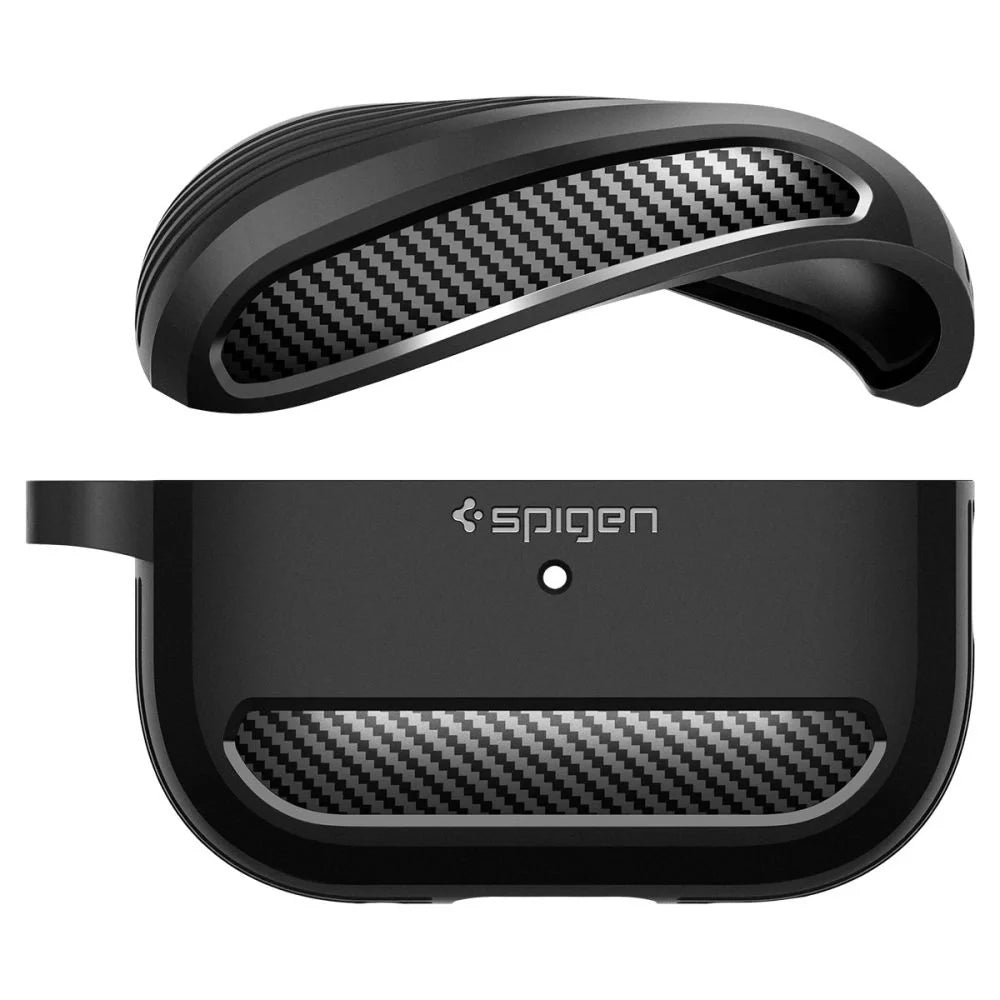 Capa Rugged Armor Spigen para Apple AirPods Pro 1 / 2 Preto Matte