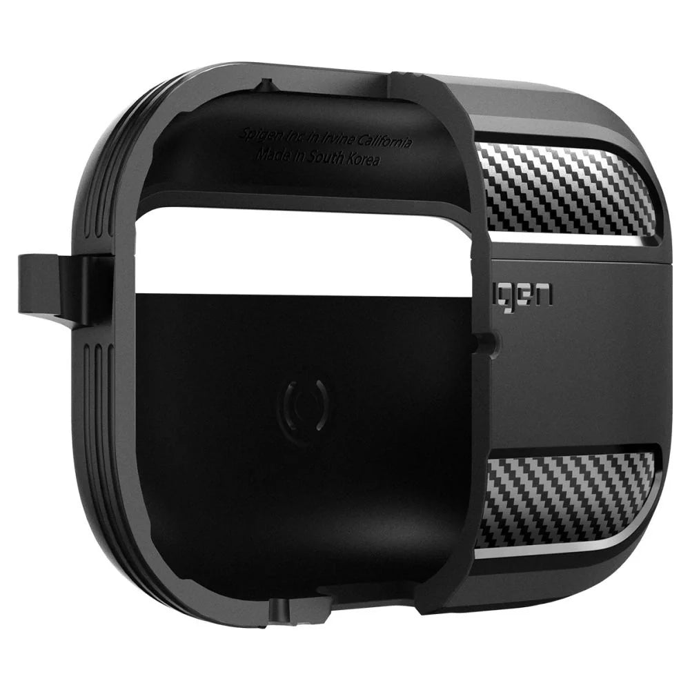 Capa Rugged Armor Spigen para Apple AirPods Pro 1 / 2 Preto Matte