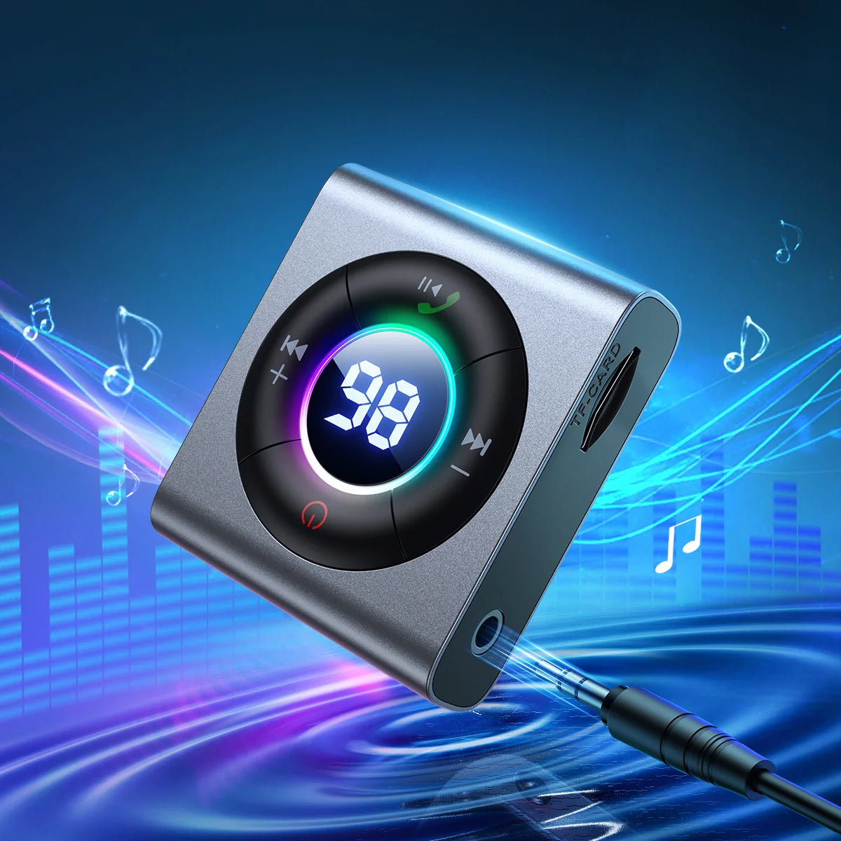 Transmissor/Receptor Bluetooth 5.3 Joyroom JR-CB1 / Cinza