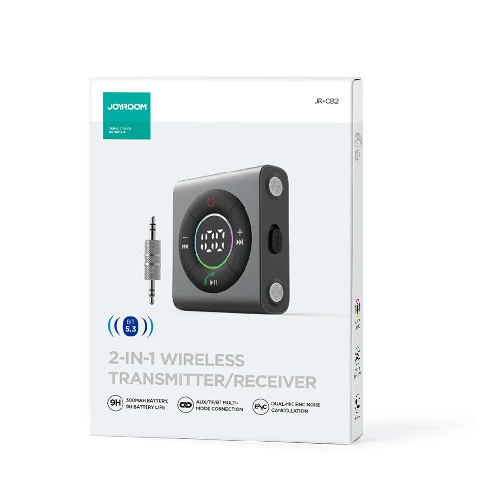 Transmissor/Receptor Bluetooth 5.3 Joyroom JR-CB1 / Cinza