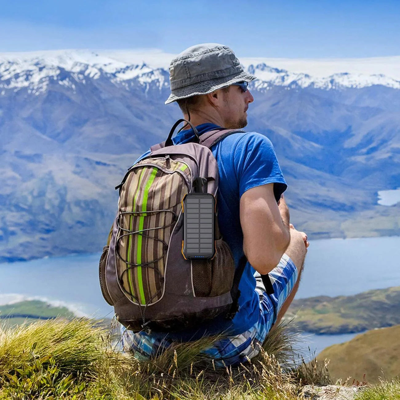 Power Bank Solar 10000mAh Qi Carregamento Wireless 5W Choetech B659