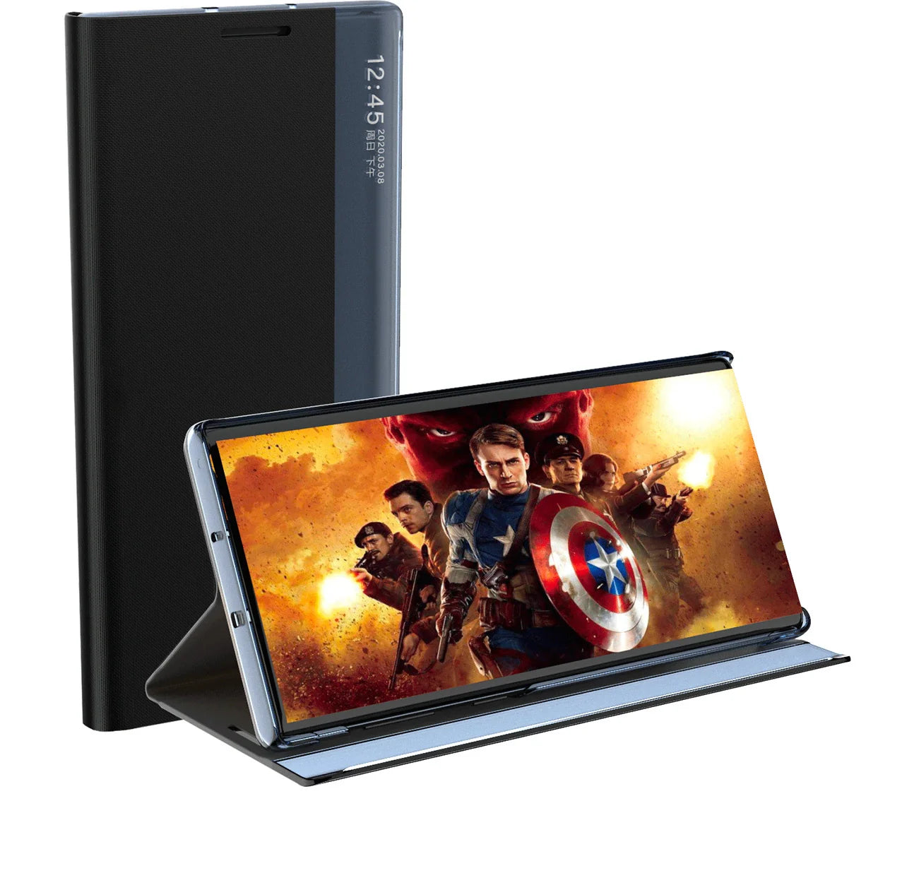 Capa para Xiaomi Redmi Note 12 Pro+ com Flip Stand Preta