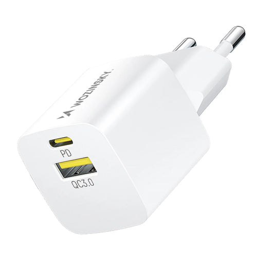 Wozinsky WWCEAC Carregador de Parede GaN 33W USB-A USB-C / Branco