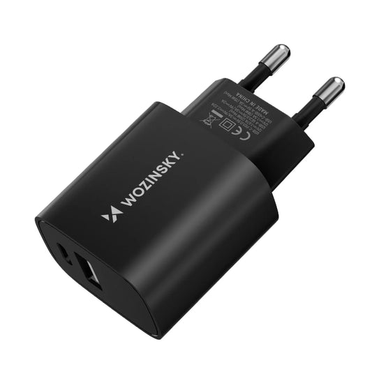 Wozinsky WGWCB Carregador de Parede USB-A USB-C 20W / Preto