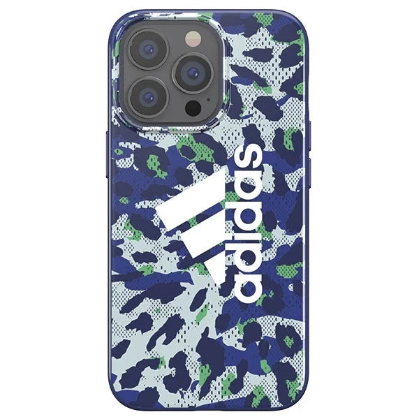 Capa Padrão Leopardo para iPhone 13/13 Pro Adidas Azul