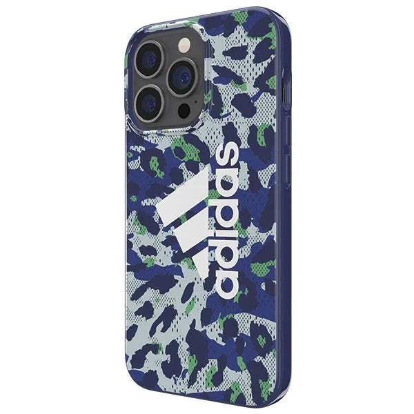 Capa Padrão Leopardo para iPhone 13/13 Pro Adidas Azul