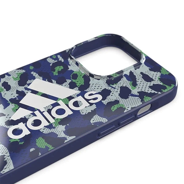 Capa Padrão Leopardo para iPhone 13/13 Pro Adidas Azul