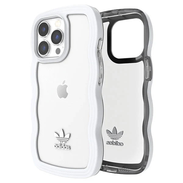 Capa Adidas OR Wavy Case Branca e Transparente para iPhone 13 Pro / 13 6.1"