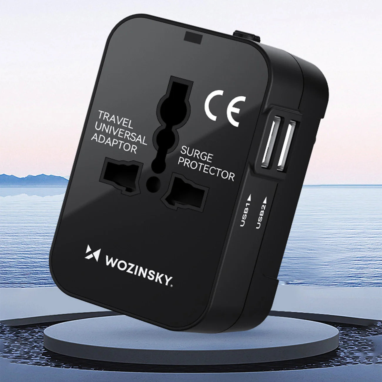 Adaptador de Viagem Universal Wozinsky WUTWC 24W EU/US/AUS/UK 2x USB-A