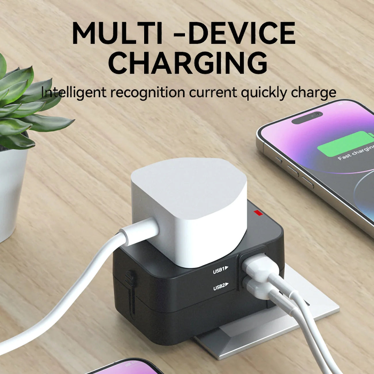 Adaptador de Viagem Universal Wozinsky WUTWC 24W EU/US/AUS/UK 2x USB-A