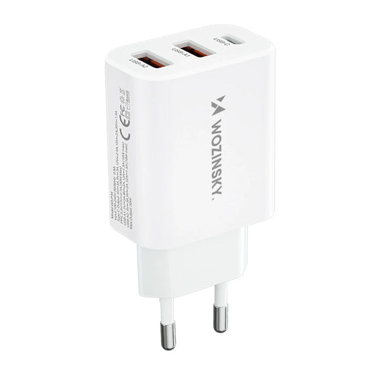 Carregador USB-C + 2 x USB-A 30W WOZINSKY CWCUCW  Branco