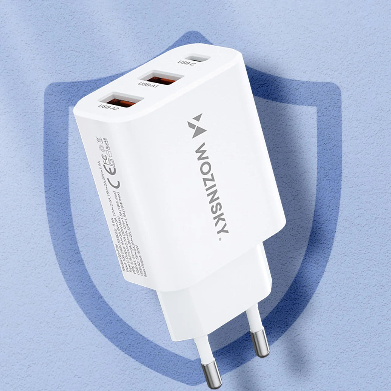 Carregador USB-C + 2 x USB-A 30W WOZINSKY CWCUCW  Branco